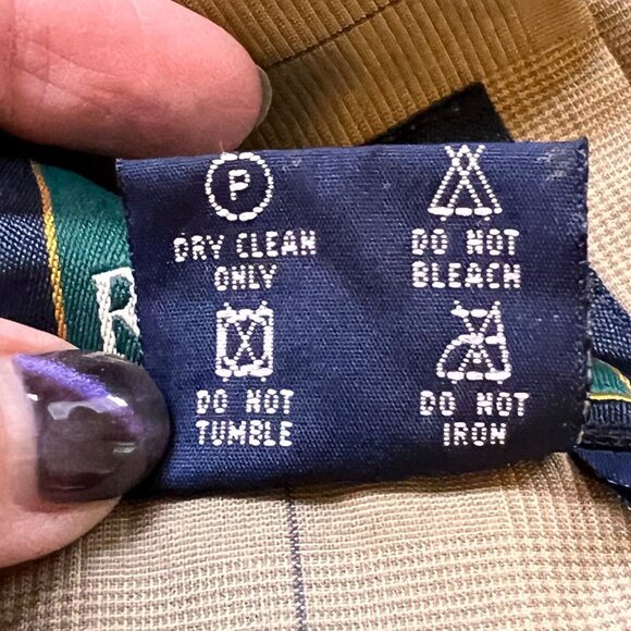 Rainforest Bomber Jacket Coat Chore  Reversible Large Tan Blue Pockets READ - Picture 6 of 13